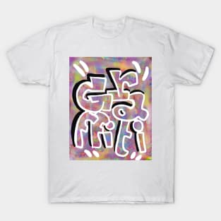 Graffiti art multicolored background T-Shirt